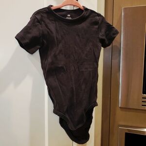 H&M Kids Black Organic Cotton Bodysuit - New!